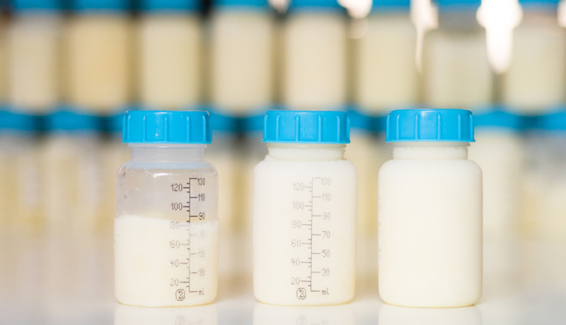 extração e armazenamento de leite materno