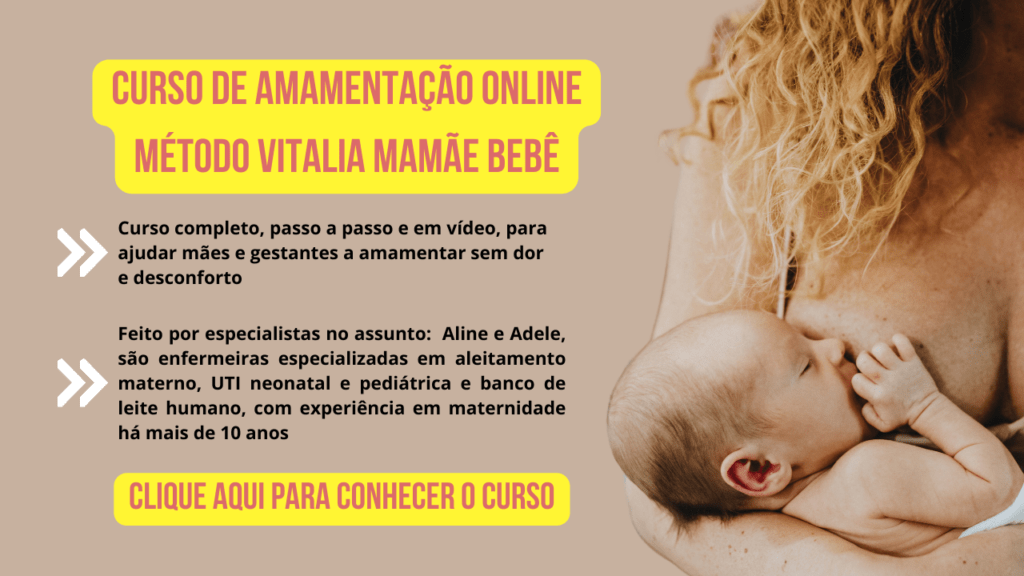 Divulgar Curso de amamentação online Método Vitalia Mamãe Bebe em vídeo passo a passo feito por especialistas em aleitamento materno